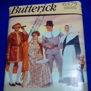 Butterick Adult Pilgrim Costume Sz XS-S-M-L-XL